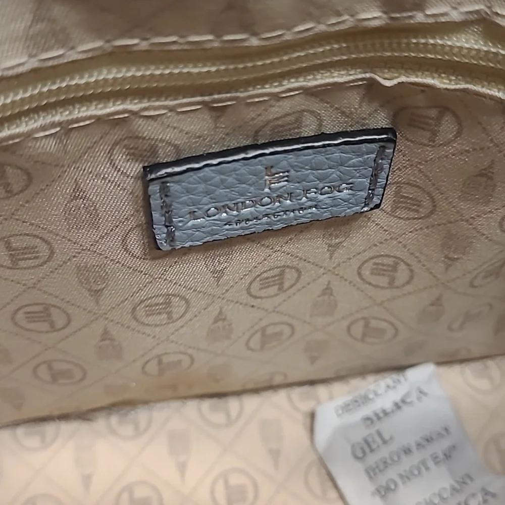 NWT London Fog Women's Ellie Dome Crossbody Bag Color Denim Blue - Picture 8 of 10